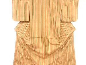 リサイクル　縞織り出し手織り紬着物